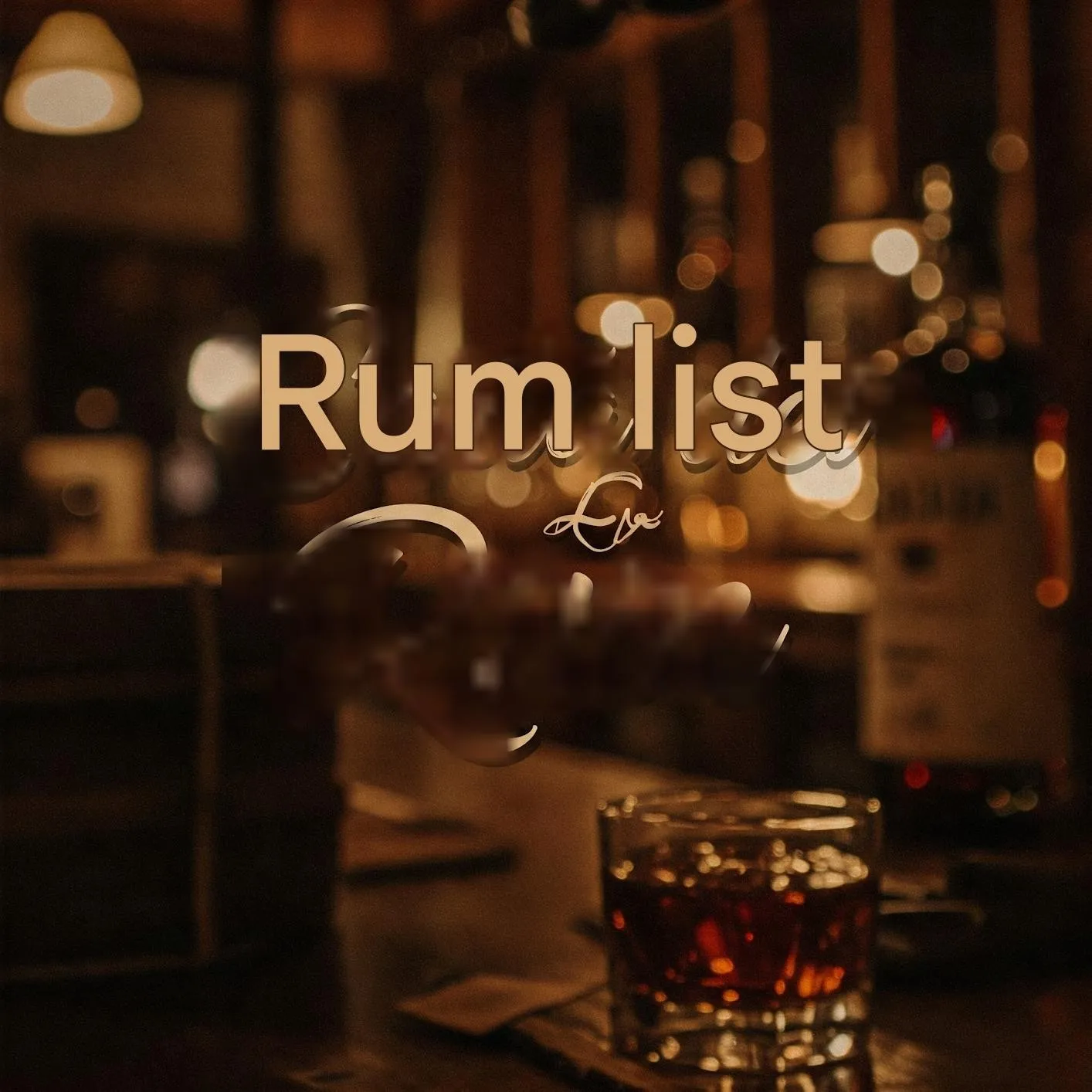 Rum list of Checchino dal 1887